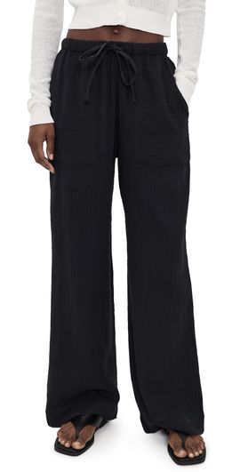 Faherty Faherty Laidback Gauze Pants Black