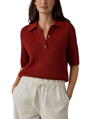 Faherty Faherty Miramar Linen Cotton Short Sleeve Polo Top