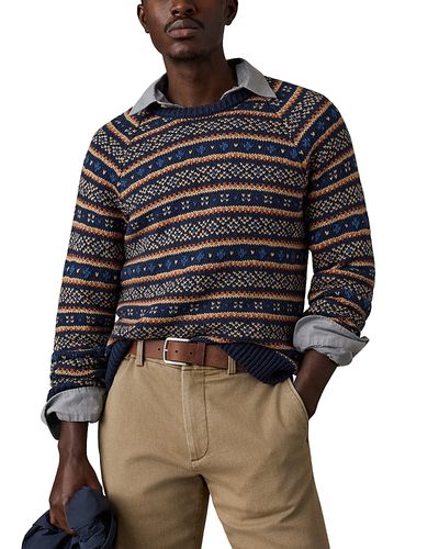 Faherty Faherty Nordic Fair Isle Relaxed Fit Cotton Sweater
