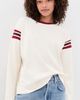 Faherty Faherty Sport Jersey Throwback Tee Antique White Varsity - 2