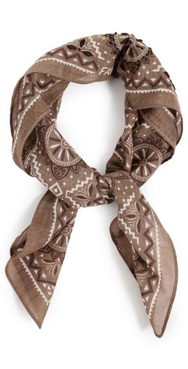 Faherty Faherty Star Geo Bandana Scarf Woodsmoke One