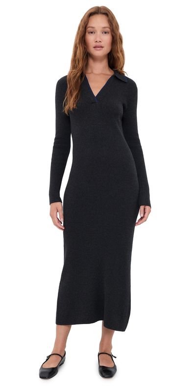Faherty Faherty Throwback Sweater Dress Charcoal