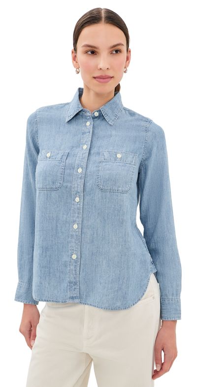 Faherty Faherty Tried & Truechambray Classic Buttondown Mid Wash