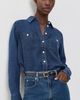 Faherty Faherty Tried & Truechambray Classic Buttondown Night Lagoon Wash - 2