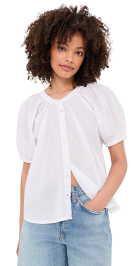 Faherty Faherty Voile Lettie Top White
