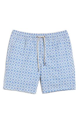 Fair Harbor Fair Harbor The Bayberry Geo Print Water Repellent Swim Trunks