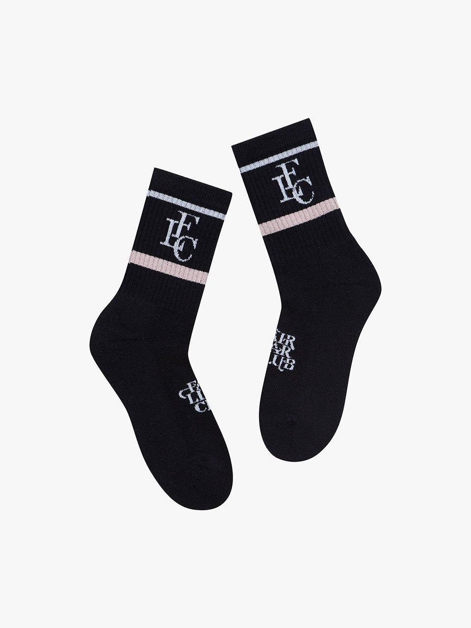 FAIRLIAR CLUB Club Stripe Crew Length Socks [NAVY]