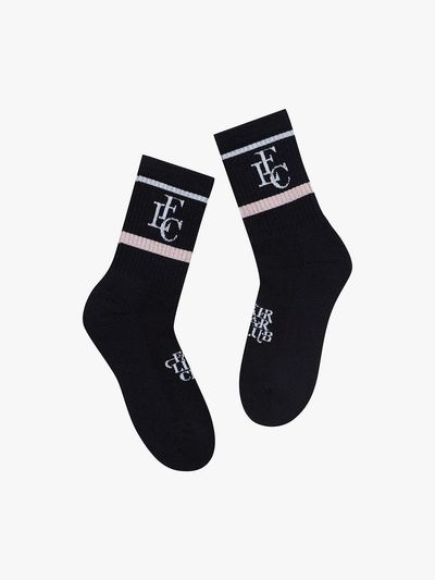 FAIRLIAR CLUB Club Stripe Crew Length Socks [NAVY]
