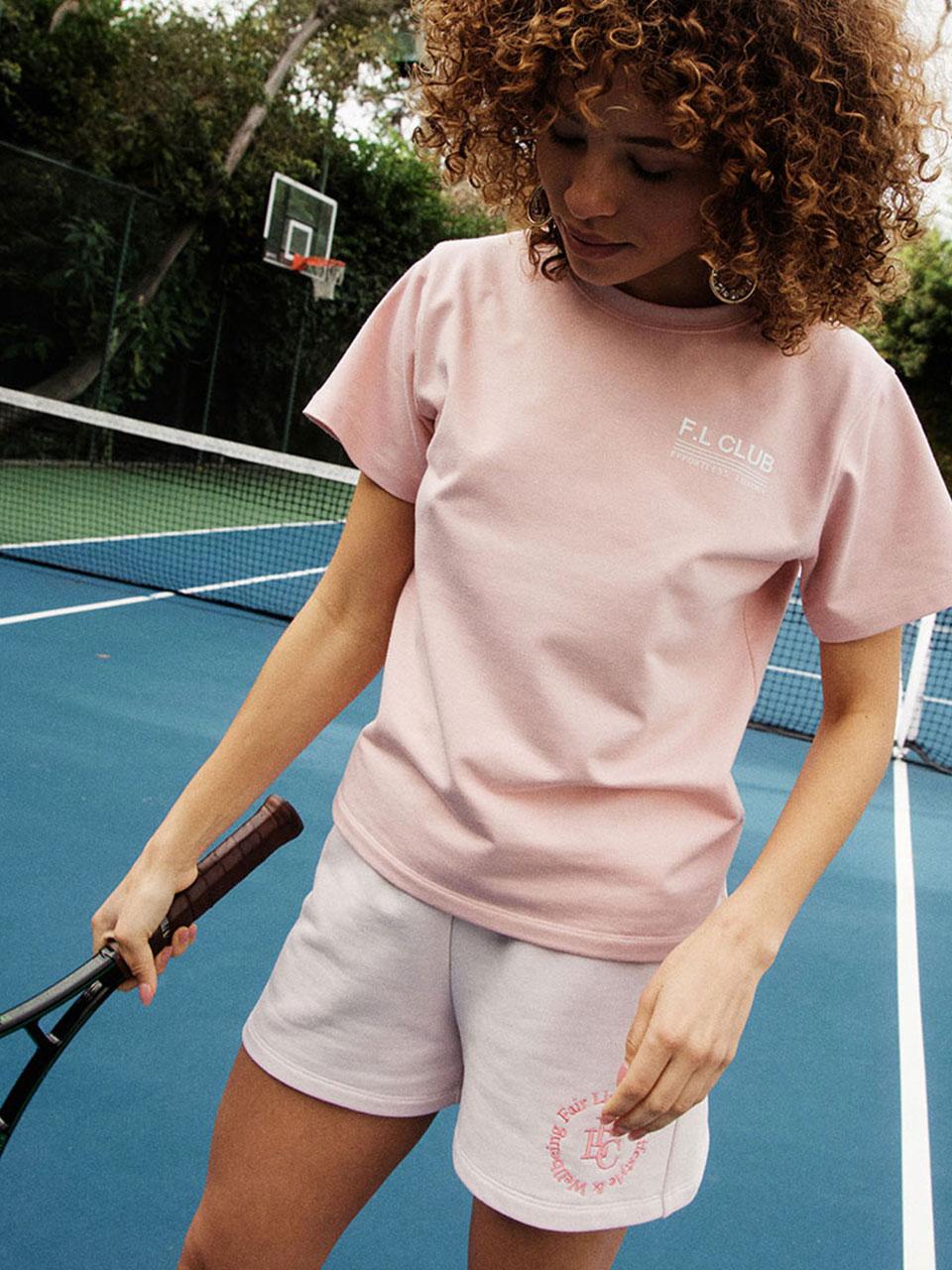 FAIRLIAR CLUB Lightweight Premium Sweatshorts [PALE PINK]