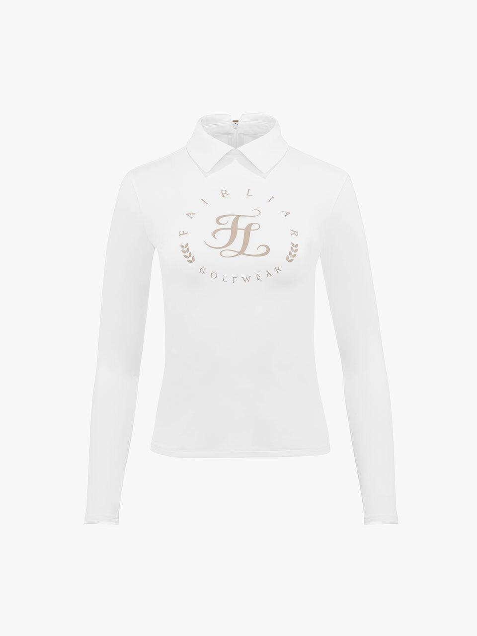 FAIRLIAR GOLF Big Logo Back Zip-up T-shirt [WHITE]