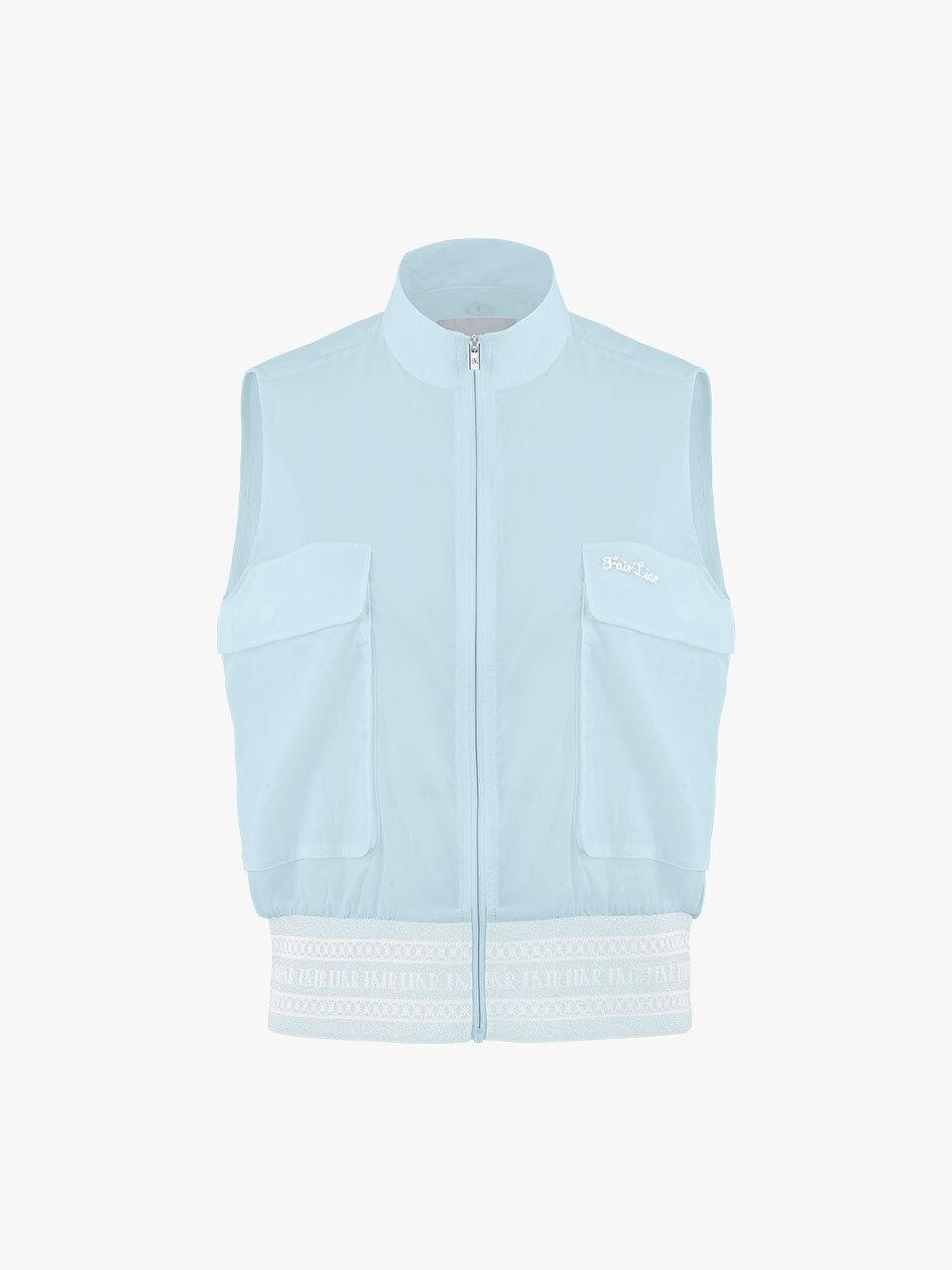 FAIRLIAR GOLF Big Pocket Nylon Relaxed Fit Vest [GREEN]
