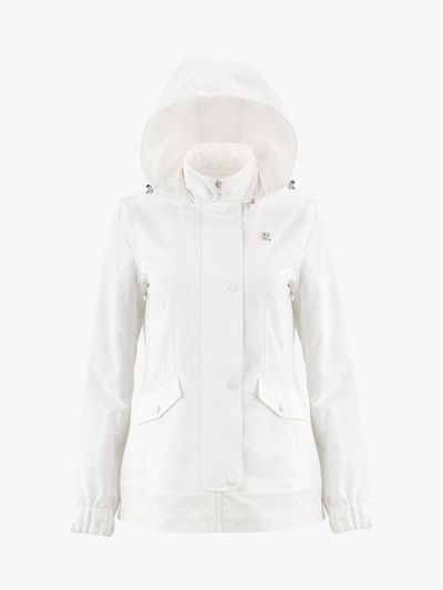 FAIRLIAR GOLF Detachable Hood Pleated Back Japanese Polyester Jumper [Beige]