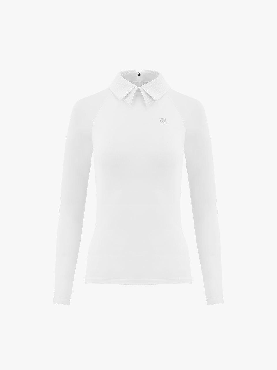 FAIRLIAR GOLF Dot Sheer Collar Cooling Slim Fit T-shirt [Beige]