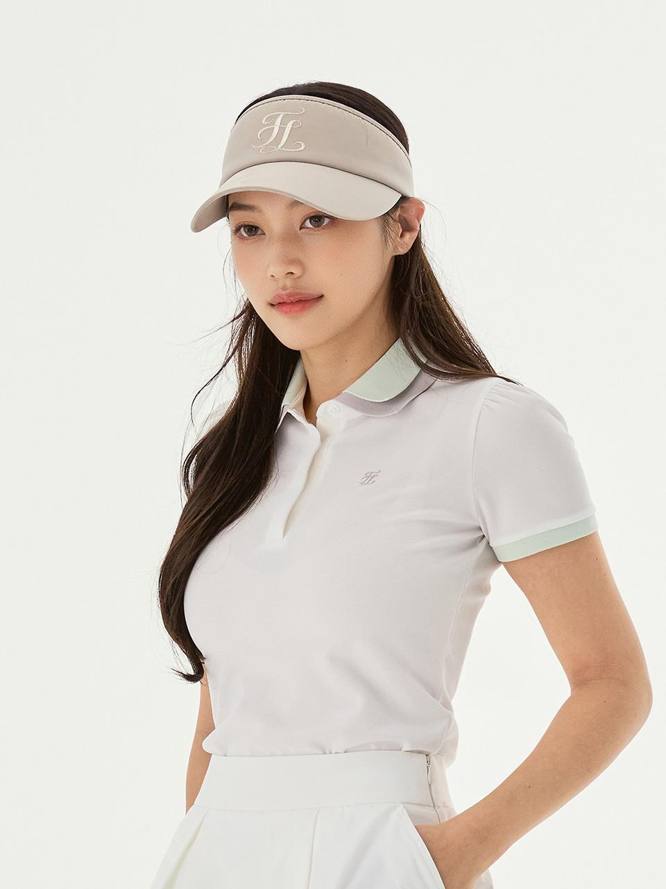FAIRLIAR GOLF Double-colored Collar T-shirt Golf [WHITE]