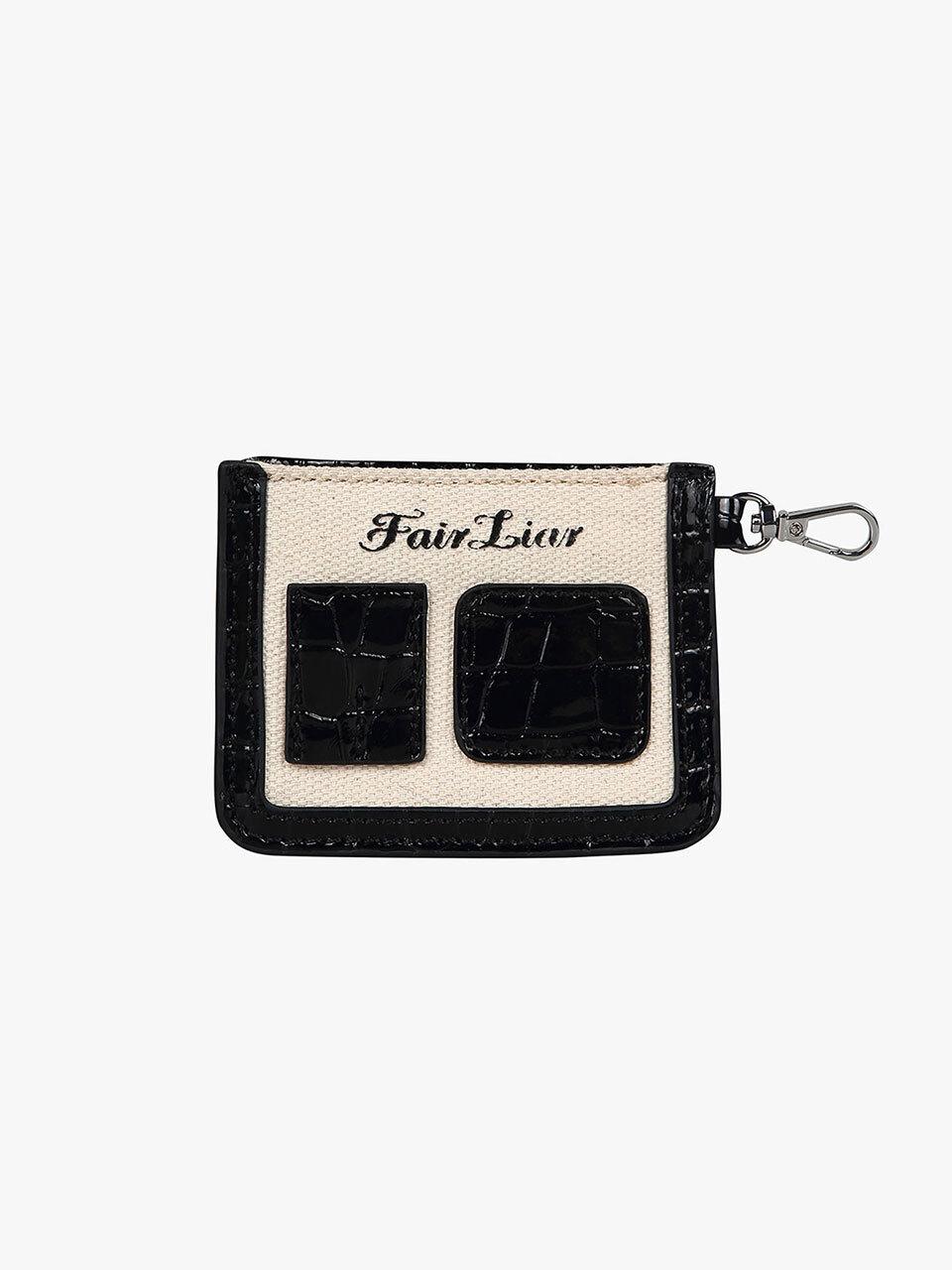 FAIRLIAR GOLF Elegant Premium Golf Name Tag Flower Pin [Black]