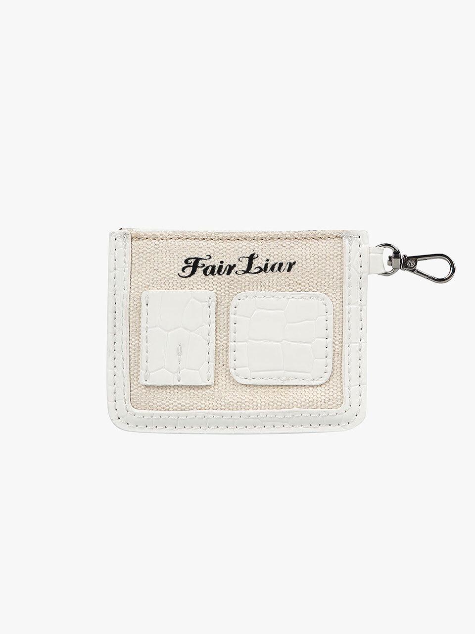 FAIRLIAR GOLF Embossed Detachable Cotton Name Tag Pin [Beige]