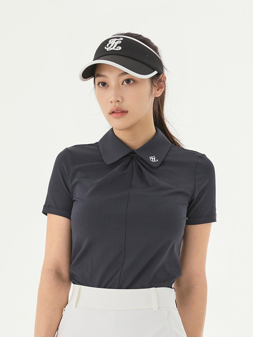 FAIRLIAR GOLF FL Front Shirring T-shirt [Black]