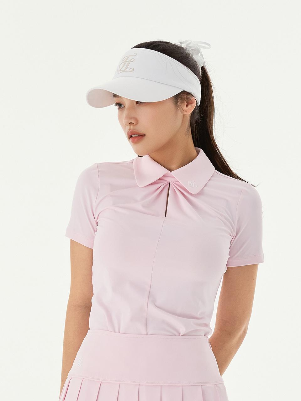 FAIRLIAR GOLF FL Front Shirring T-shirt [Pink]