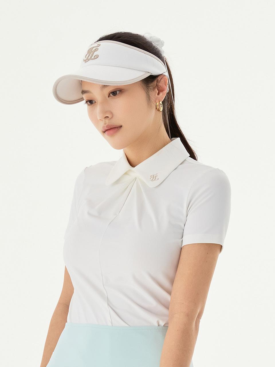 FAIRLIAR GOLF FL Front Shirring T-shirt [WHITE]