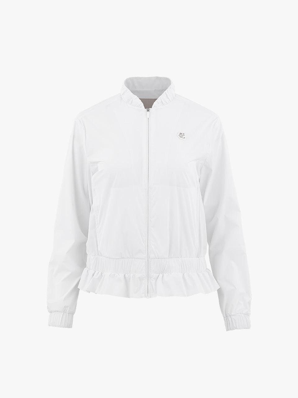 FAIRLIAR GOLF Frill Band Semi-Loose Fit Jumper [Beige]