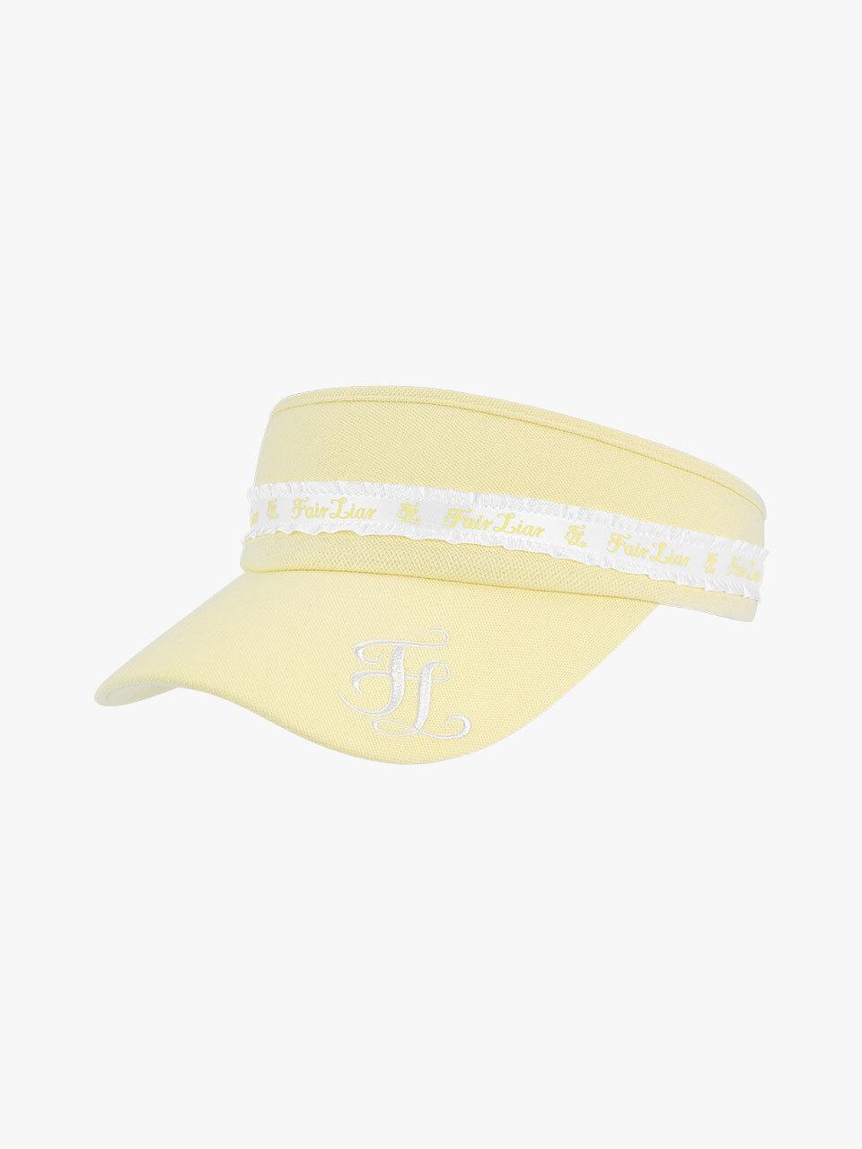 FAIRLIAR GOLF Frilled Adjustable Polyester Visor [Yellow]