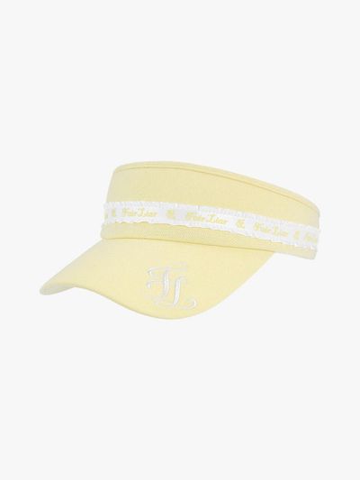 FAIRLIAR GOLF Frilled Adjustable Polyester Visor [Yellow]