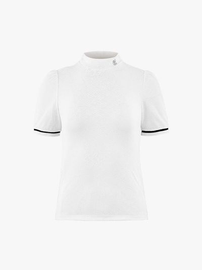 FAIRLIAR GOLF Jacquard Slim Fit Turtleneck T-shirt [Beige]