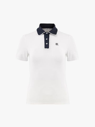 FAIRLIAR GOLF Lace Point Collar Slim Fit T-shirt [Beige]