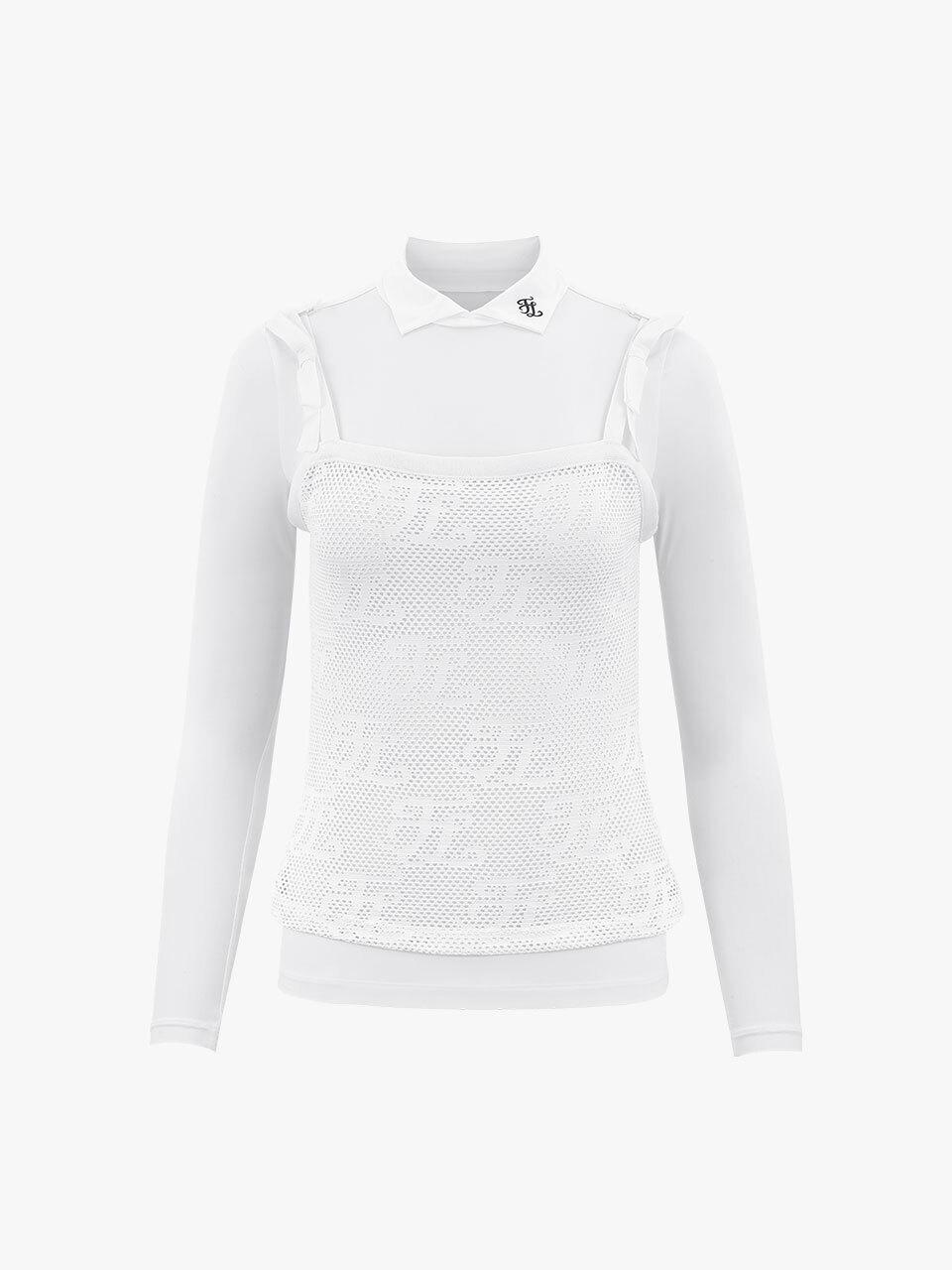FAIRLIAR GOLF Logo Mesh Cooling Performance T-shirt [Beige]