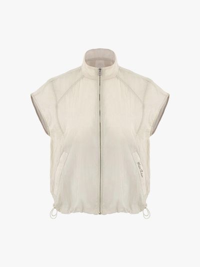 FAIRLIAR GOLF Loose-fit Cap Sleeve Lightweight Jumper [Beige]