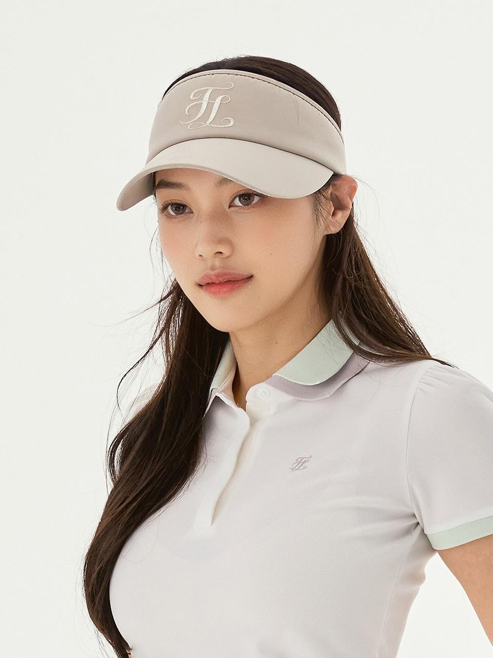 FAIRLIAR GOLF Mini Scrunchie Visor [Beige]