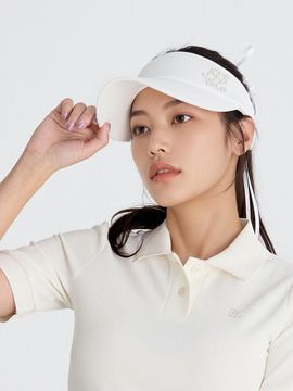FAIRLIAR GOLF Mini Scrunchie Visor (WHITE)