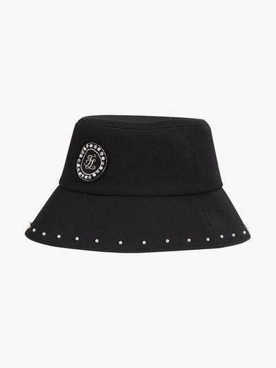 FAIRLIAR GOLF Pearl Embellished Adjustable Bucket Hat [Black]