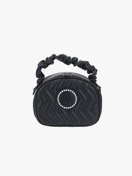 FAIRLIAR GOLF Pearl Patch Quilted Detachable Strap Tote Bag [Black]