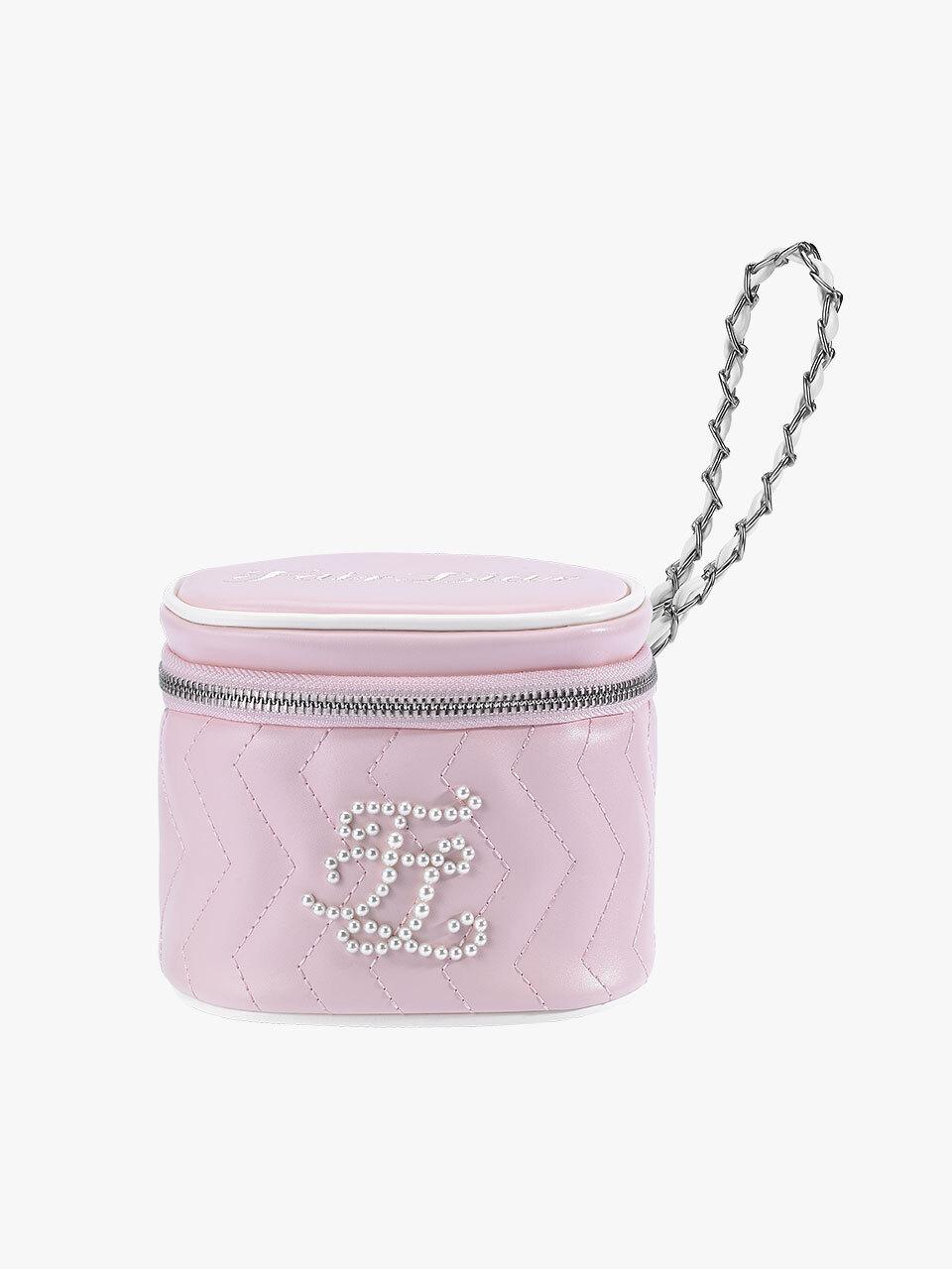 FAIRLIAR GOLF Pearl Quilted Synthetic Leather Ball Case [Pink]