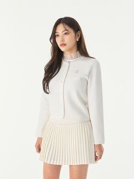 FAIRLIAR GOLF Pearl Ribbon Jacket Cardigan Golf [White]