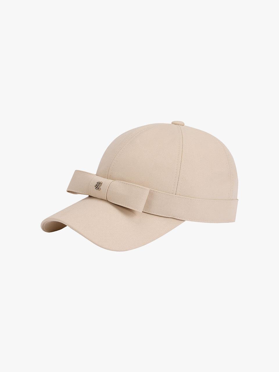FAIRLIAR GOLF Petite Ribbon Polyester Stretch Cap [Beige]
