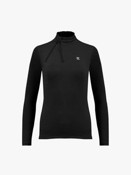 FAIRLIAR GOLF Pleated Ribbon Cooling T-shirt [Black]