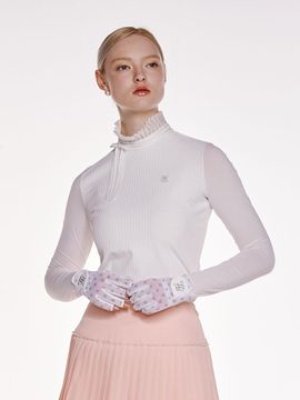 FAIRLIAR GOLF Pleated Ribbon Cooling T-shirt [White]