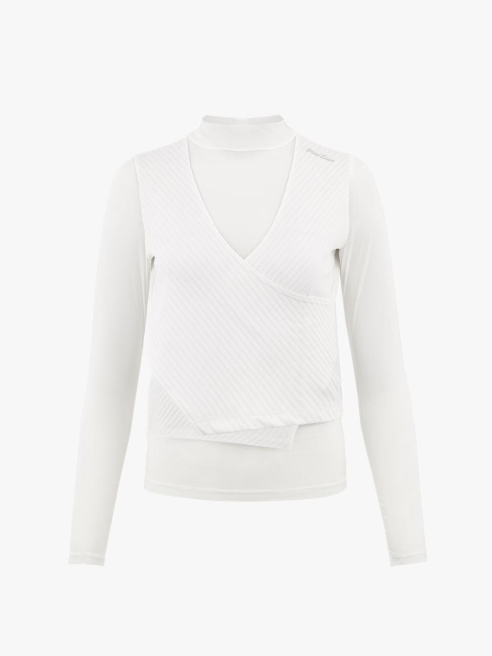 FAIRLIAR GOLF Ribbed Layered Cooling UV Protection T-shirt [Beige]