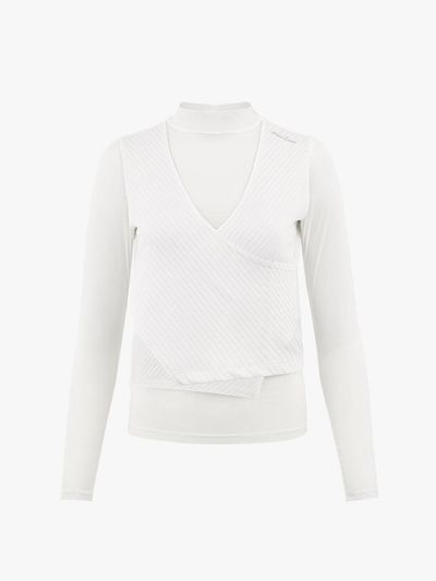 FAIRLIAR GOLF Ribbed Layered Cooling UV Protection T-shirt [Beige]