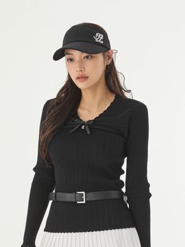 FAIRLIAR GOLF Ribbon Shirring Knit Golf [Black]