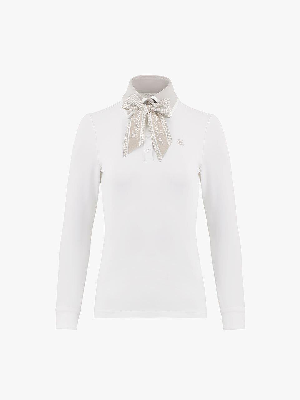 FAIRLIAR GOLF Scarf Set Collar Nylon Blend T-shirt [Beige]