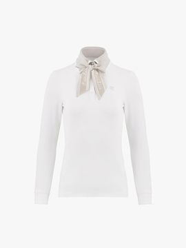 FAIRLIAR GOLF Scarf Set Collar Nylon Blend T-shirt [Beige]