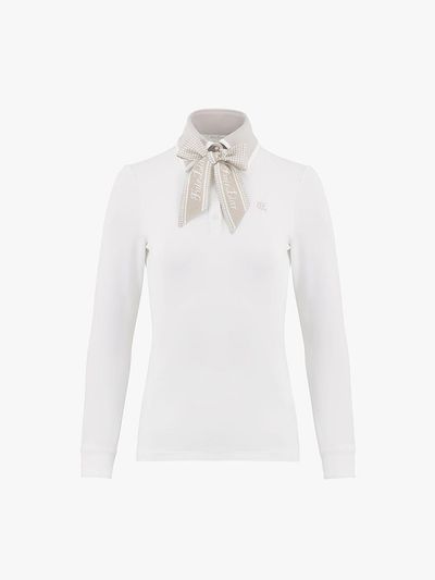 FAIRLIAR GOLF Scarf Set Collar Nylon Blend T-shirt [Beige]