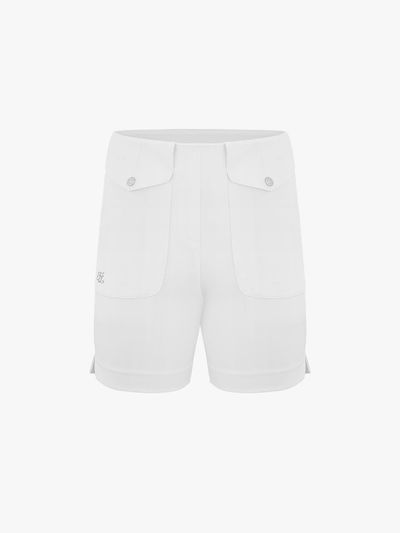 FAIRLIAR GOLF Slim Fit Water-Repellent Pocket Knee-Length Shorts [Beige]