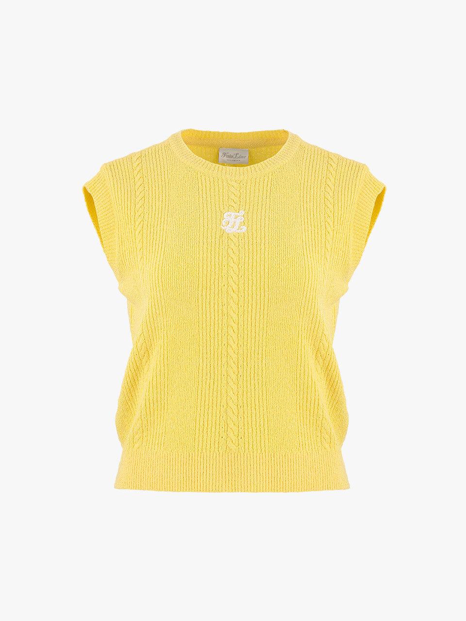 FAIRLIAR GOLF Terry Knit Drop-shoulder Loose Fit Vest [Yellow]