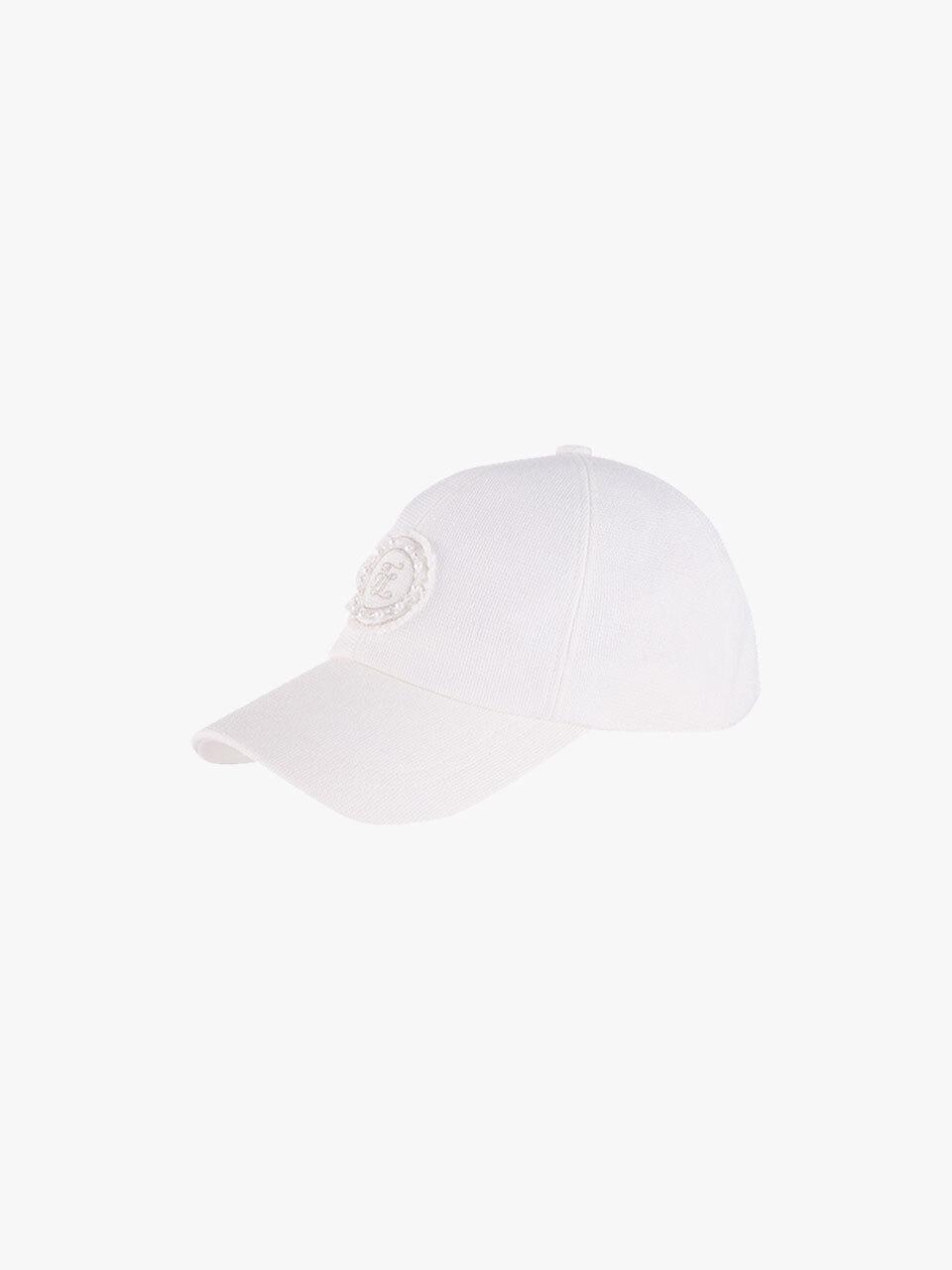 FAIRLIAR GOLF Tweed Beaded Patch Cap [WHITE]