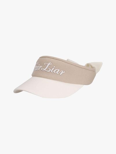 FAIRLIAR GOLF UV Protection Wide Brim Color-block Visor [Beige]