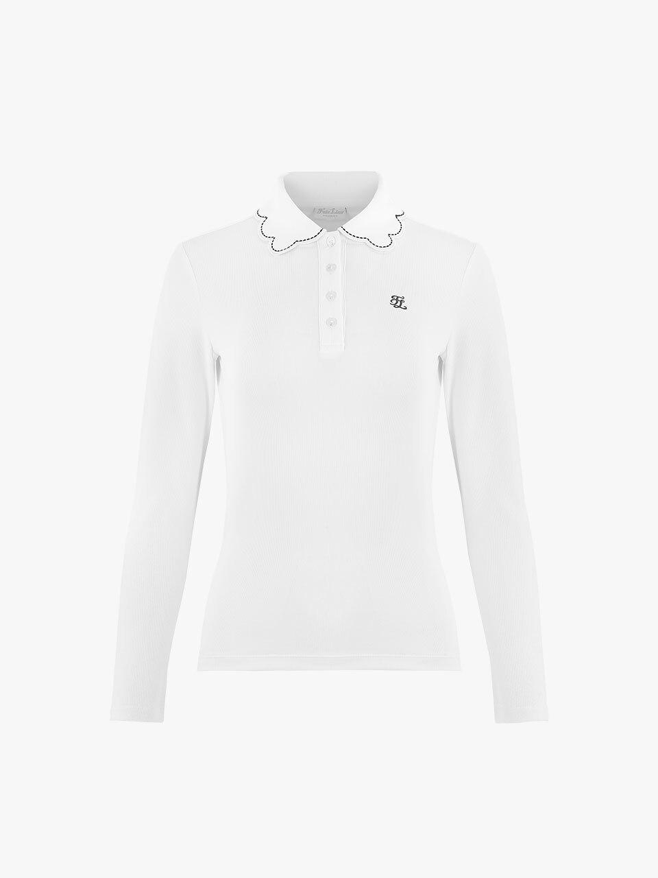 FAIRLIAR GOLF Wave Collar UV Protection Slim Fit T-shirt [Beige]